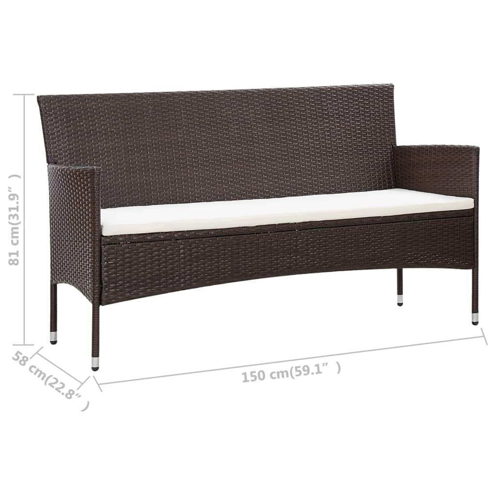 VidaXL Gartensofa poly-rattan  