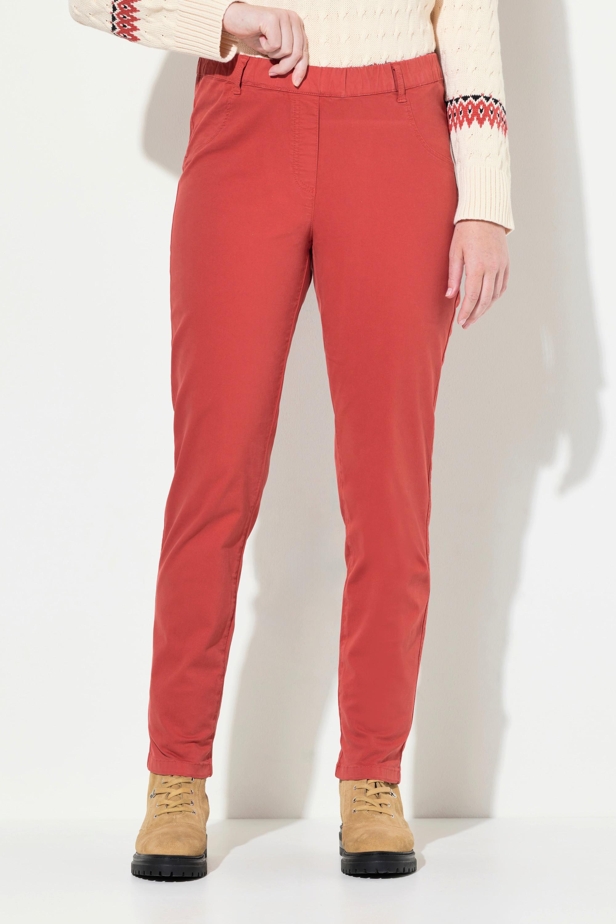 Ulla Popken  Jegging en coton bio. Coupe ajustée et taille élastique 