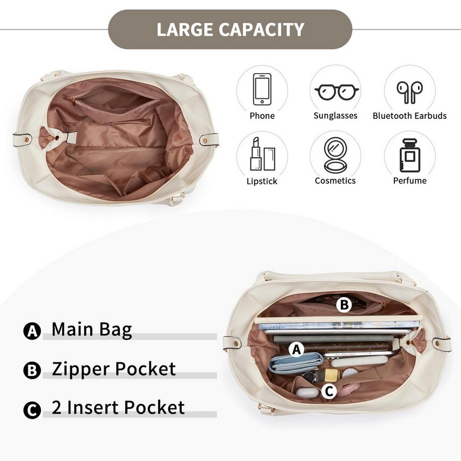 Only-bags.store Grosse Shopper Umhängetasche mit verstellbarem Riemen  
