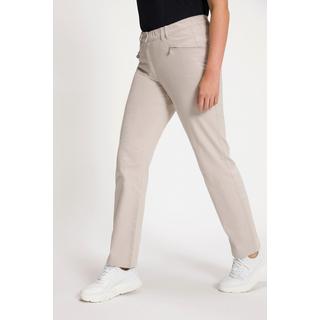 Ulla Popken  Pantalon d'été Mony, agréablement léger. Poches zippées et tissu stretch 