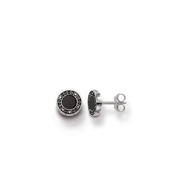 Boucle d'Oreilles Klassisch Schwarz Pavé