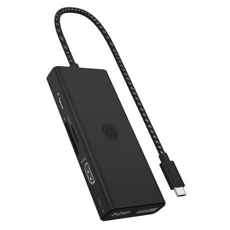 ICY Box  IB-DK4011-CPD Avec fil USB 3.2 Gen 1 (3.1 Gen 1) Type-C Noir 