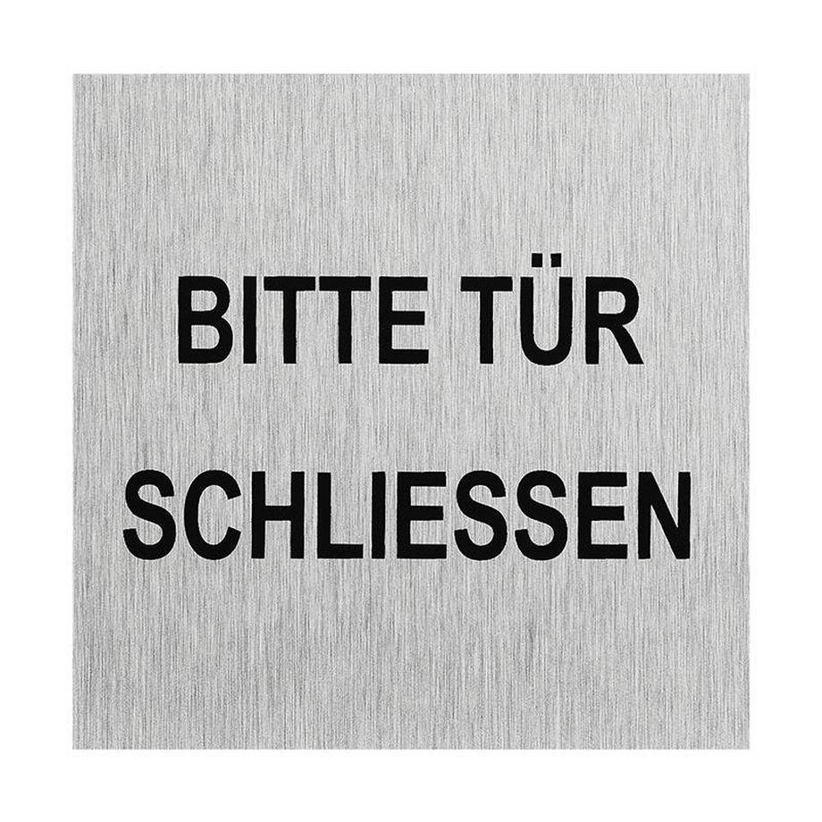Pricenet Aluminium-Türschild „Bitte Tür schliessen“ 60x60mm  
