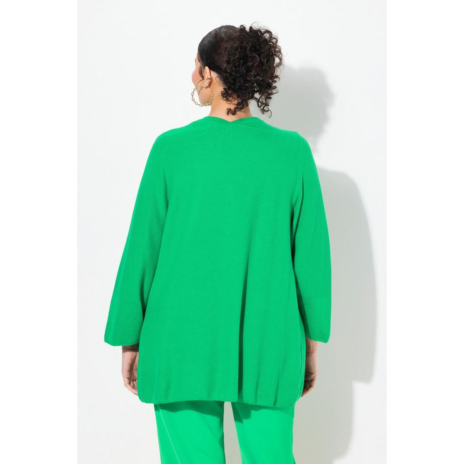 Ulla Popken A-Linie Offene Strickjacke 3/4-Arm  