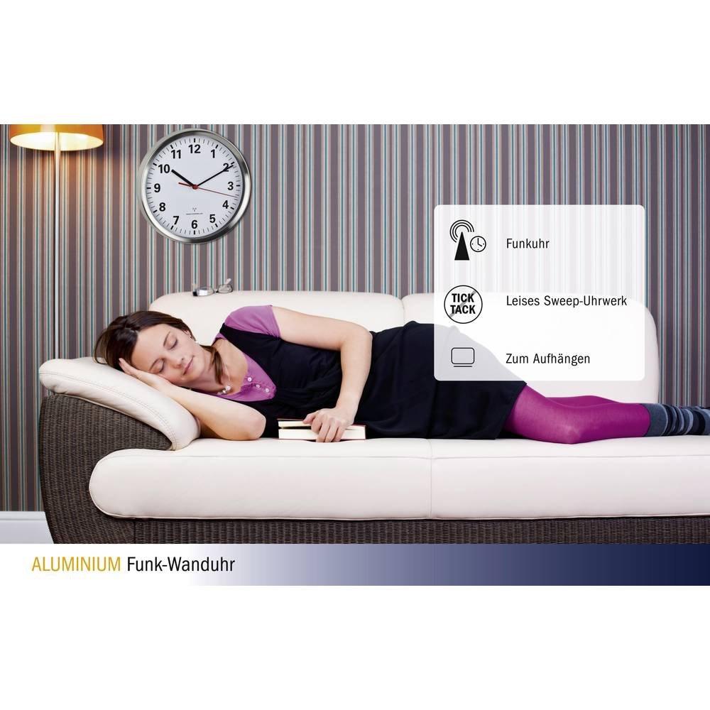 TFA Dostmann Horloge sans fil avec cadre en aluminium  