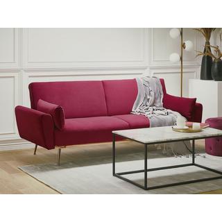 Beliani 3 Sitzer Sofa aus Samtstoff Glamourös EINA  