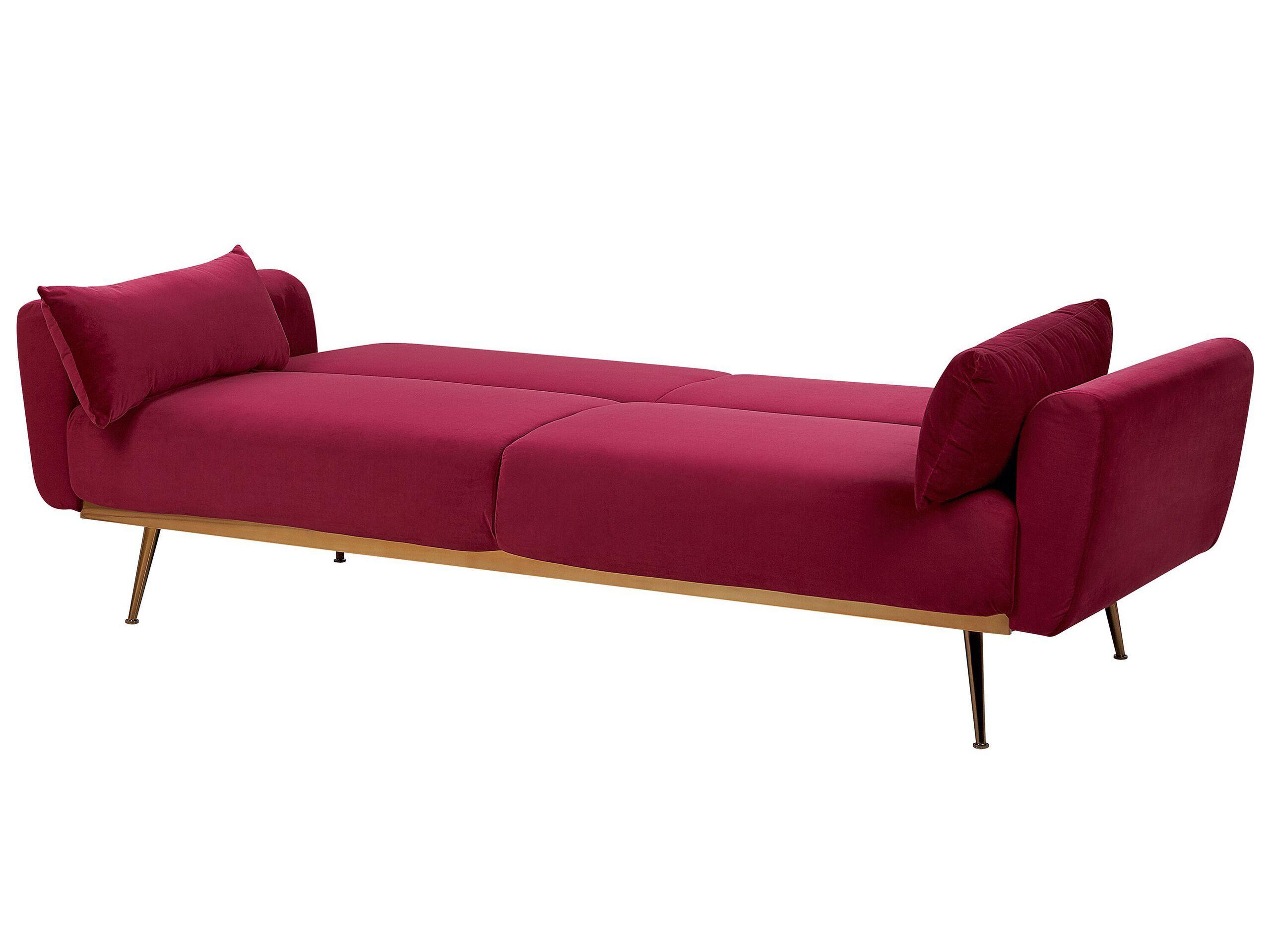 Beliani 3 Sitzer Sofa aus Samtstoff Glamourös EINA  