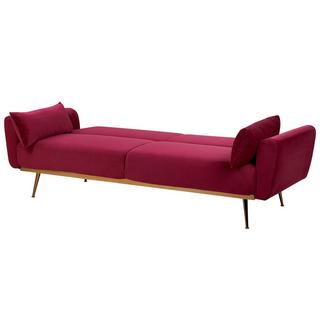 Beliani 3 Sitzer Sofa aus Samtstoff Glamourös EINA  