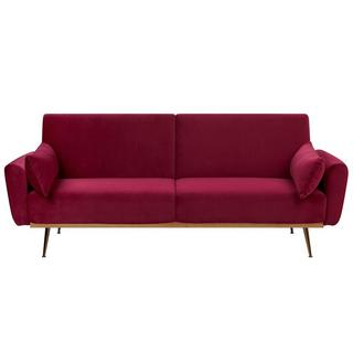 Beliani 3 Sitzer Sofa aus Samtstoff Glamourös EINA  