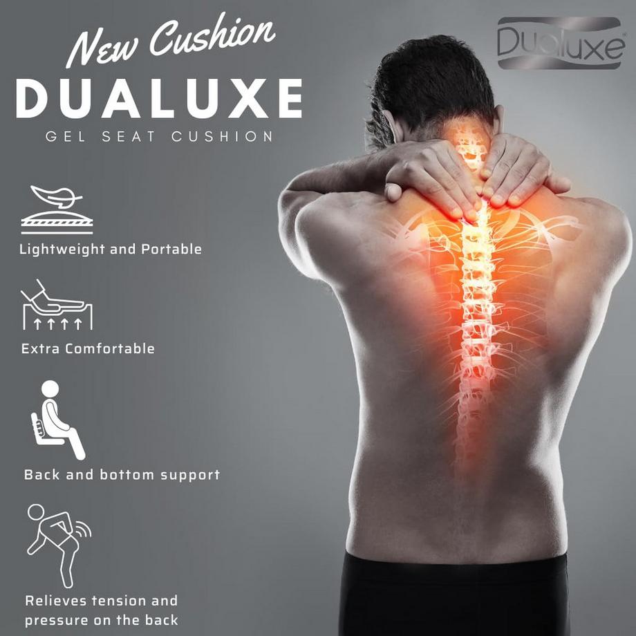 INDUSTEX Dualuxe - Cuscino ergonomico con anima in gel  