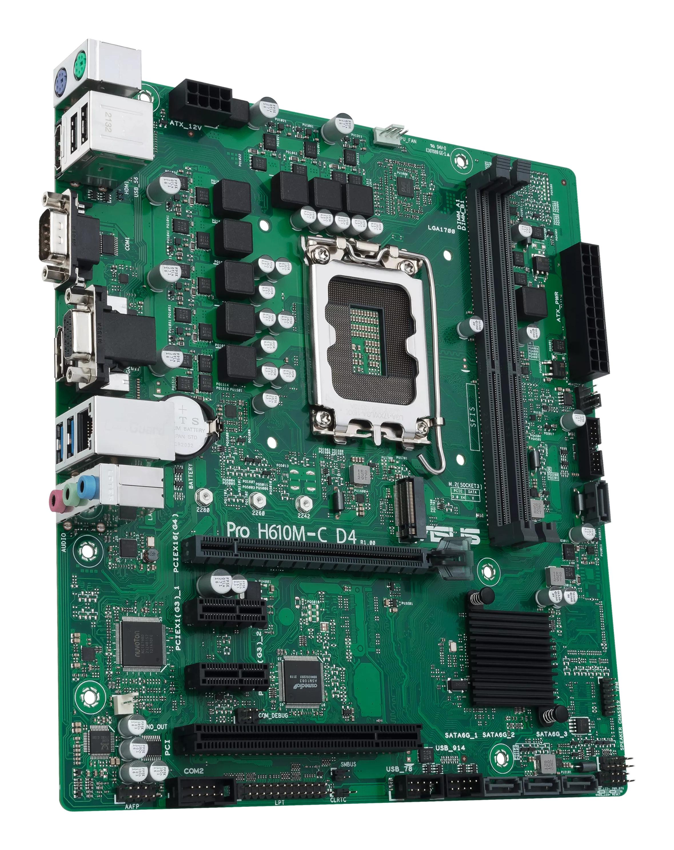 ASUS  PRO H610M-C D4-CSM Intel H610 LGA 1700 micro ATX 