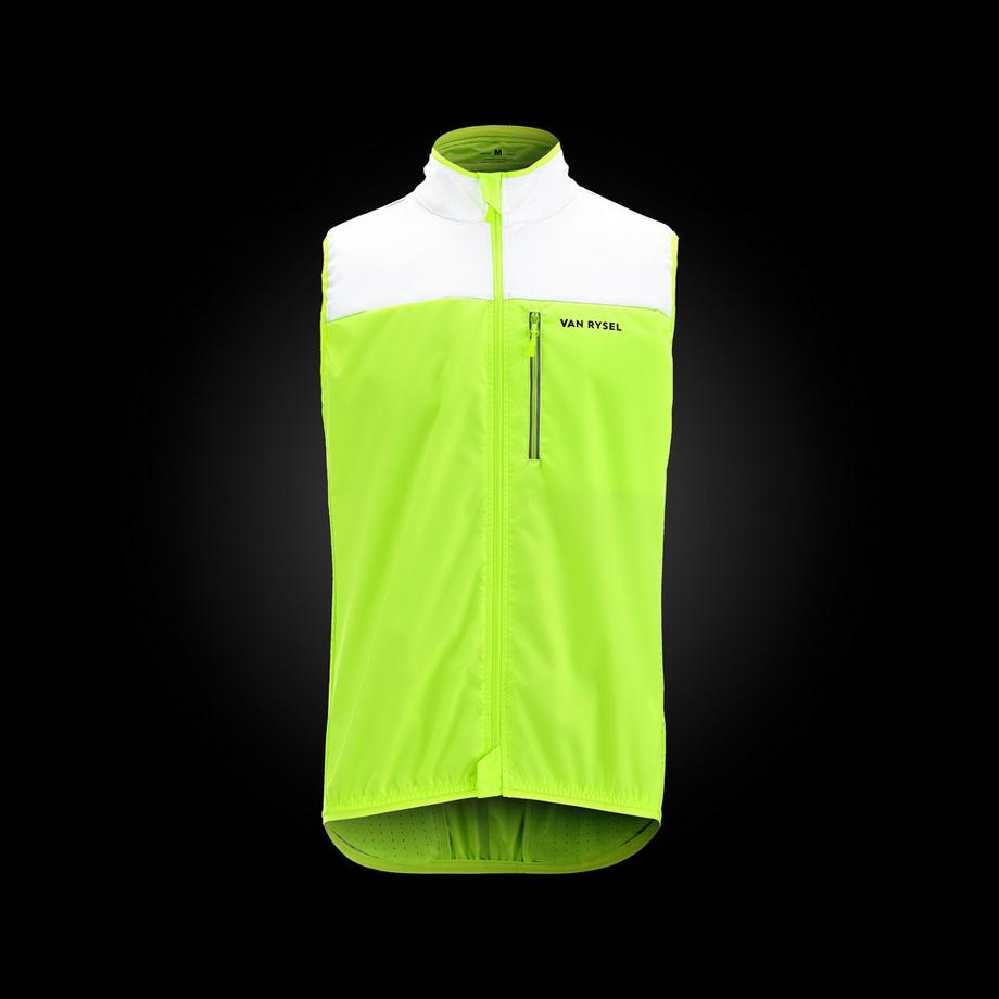 VAN RYSEL  Gilet antivento alta visibilità per ciclismo 