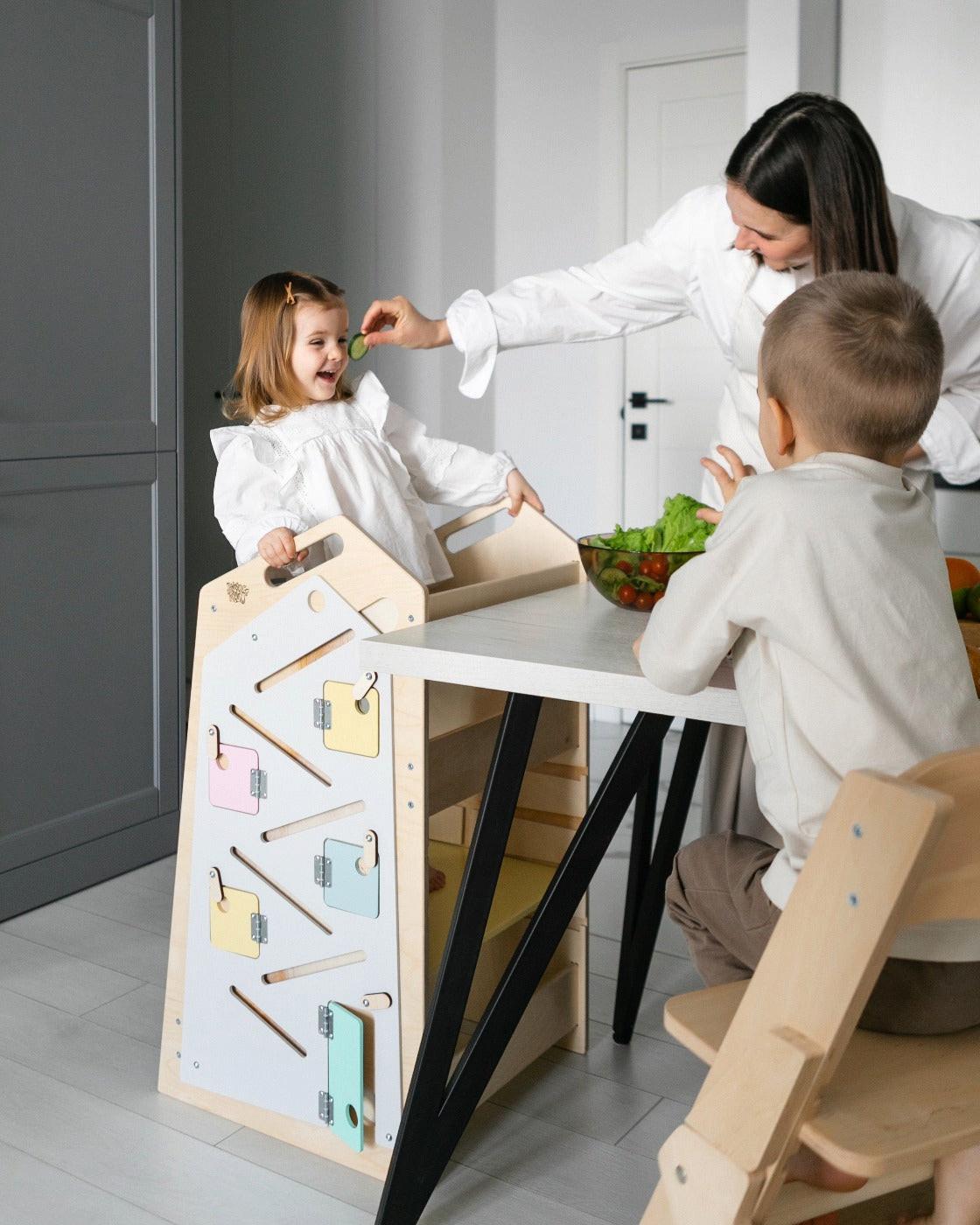 Montessori  Tour d'apprentissage Montessori® - XXL - tour d'assistance multifonctionnelle 5-en-1 