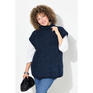 Ulla Popken Pull Col Roulé Paillettes Manches Courtes  