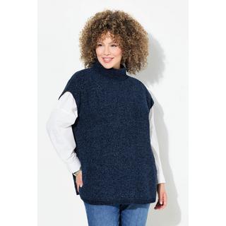 Ulla Popken Pull Col Roulé Paillettes Manches Courtes  