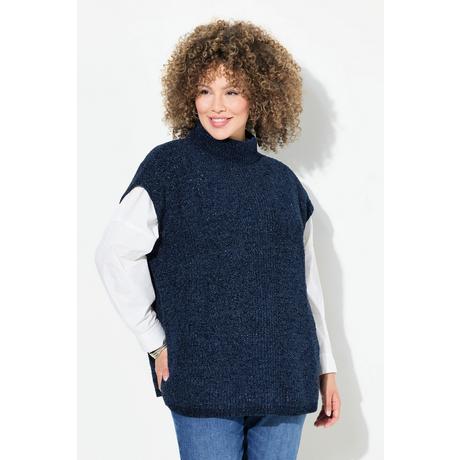 Ulla Popken Pull Col Roulé Paillettes Manches Courtes  