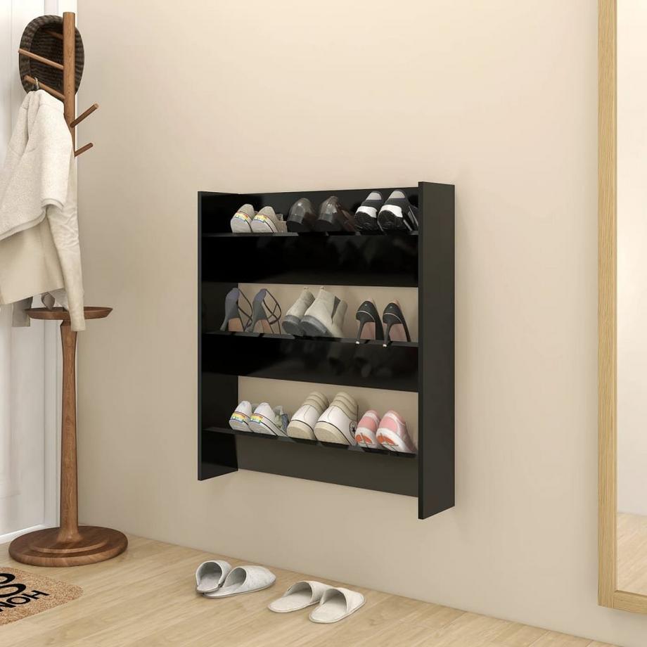 VidaXL Armoire à chaussures murale bois d'ingénierie  