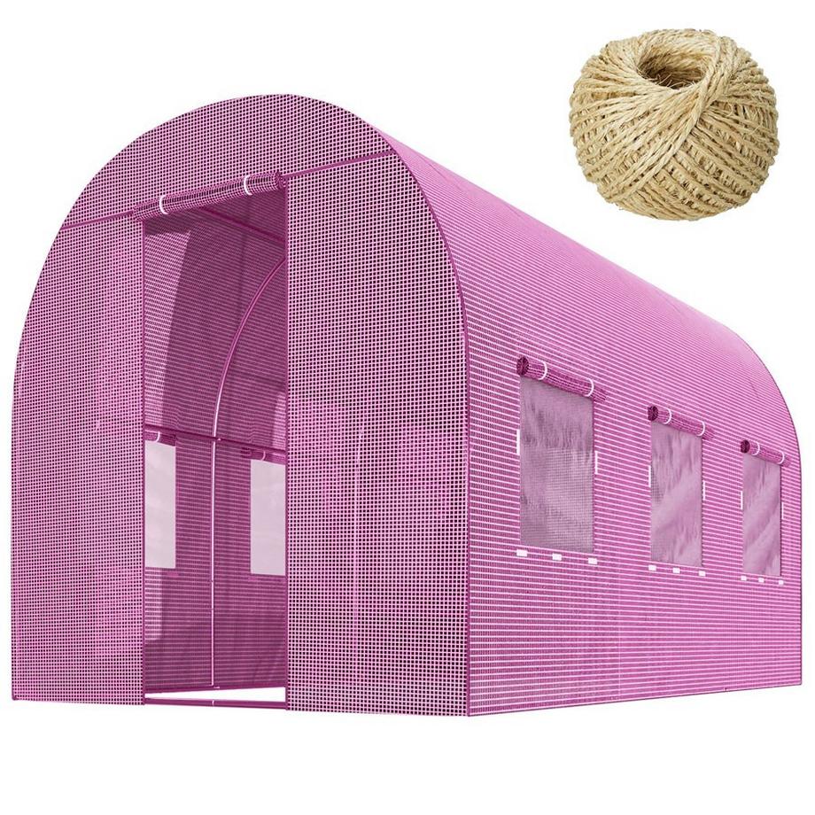 B2X Gartentunnel 2 x 3 m (6 m2) rosa Plonos  