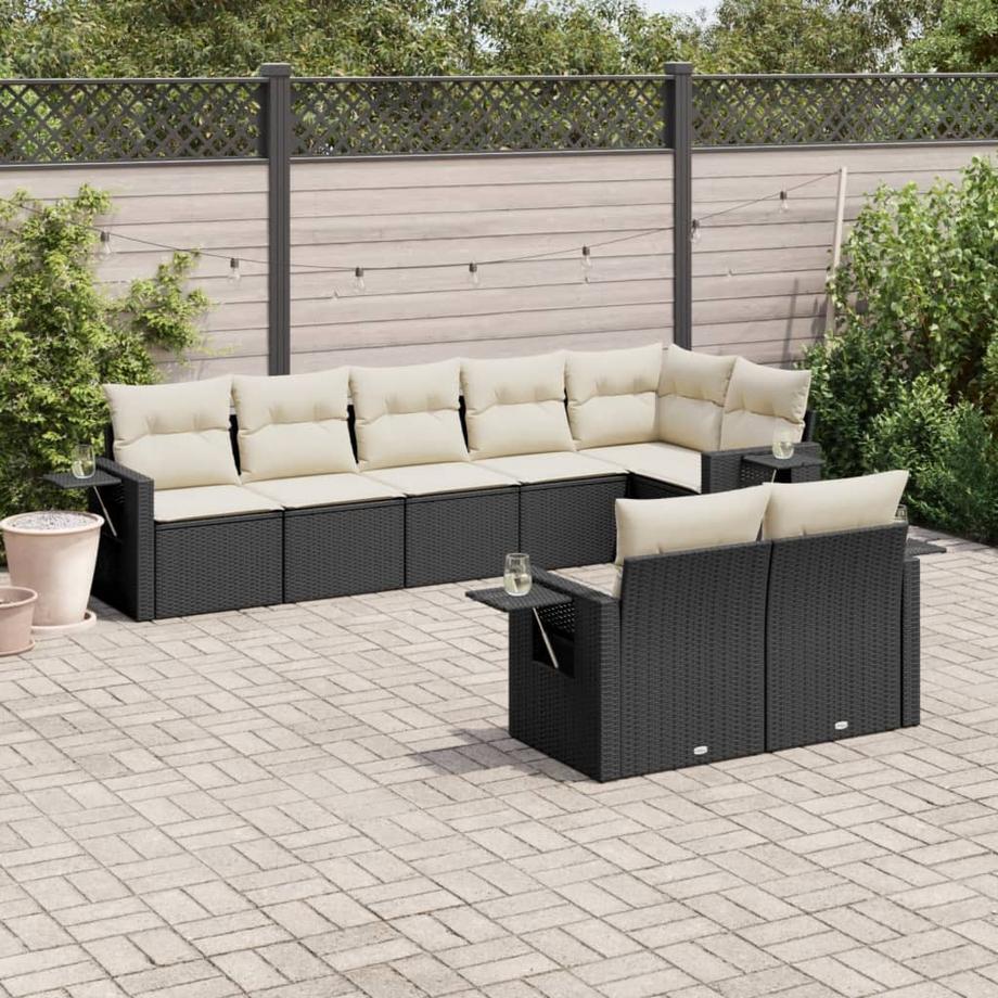 VidaXL set divano da giardino Polirattan  