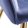 Tectake 6 Chaises MARILYN Effet Velours Style Scandinave  Bleu