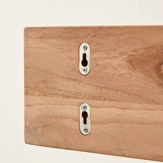 Tikamoon Portasciugamani da parete in teak massello 100 cm Sasha  