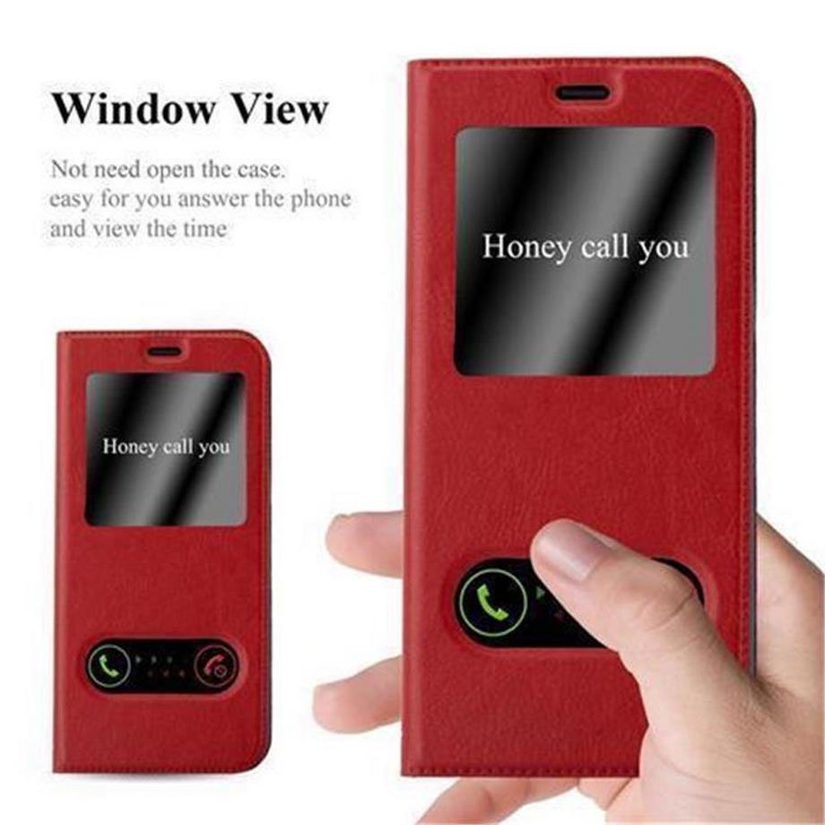 Cadorabo  Housse compatible avec Samsung Galaxy S8 - Coque de protection avec fermeture magnétique, fonction de support et 2 fenêtres de visualisation 