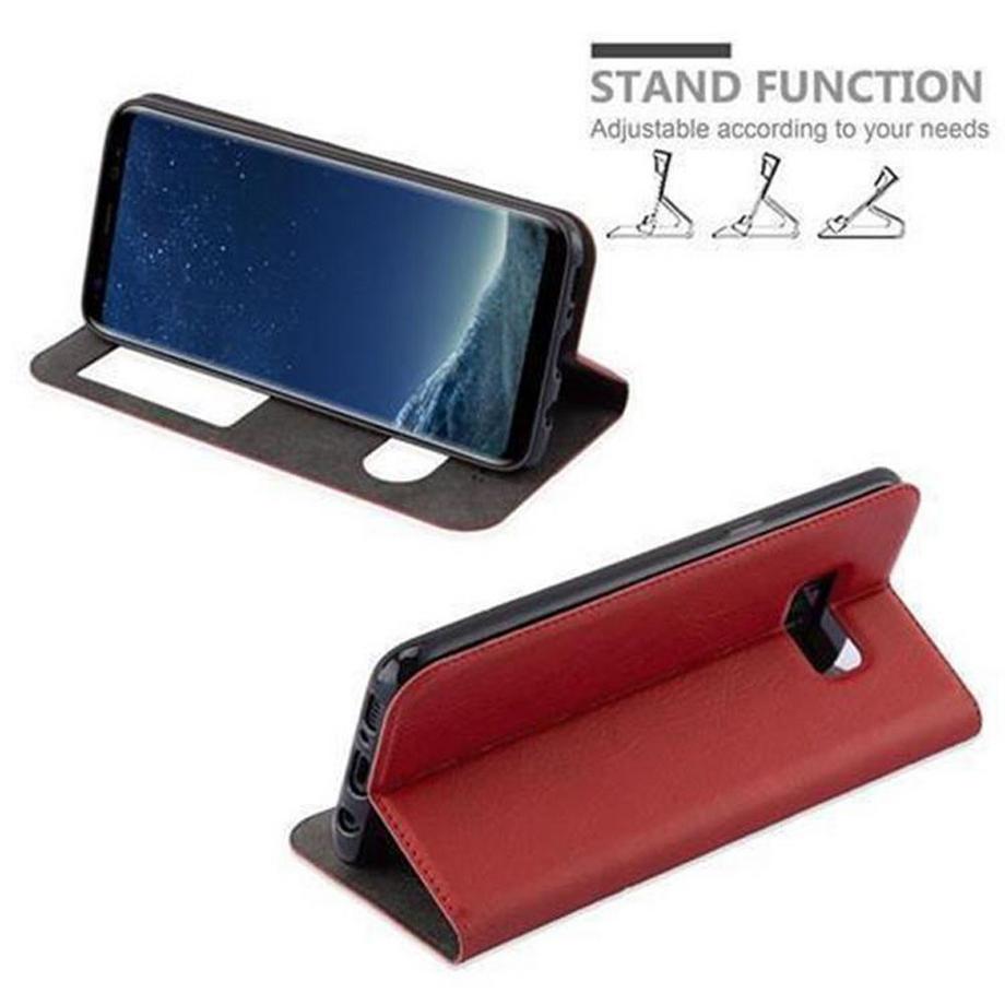 Cadorabo  Housse compatible avec Samsung Galaxy S8 - Coque de protection avec fermeture magnétique, fonction de support et 2 fenêtres de visualisation 