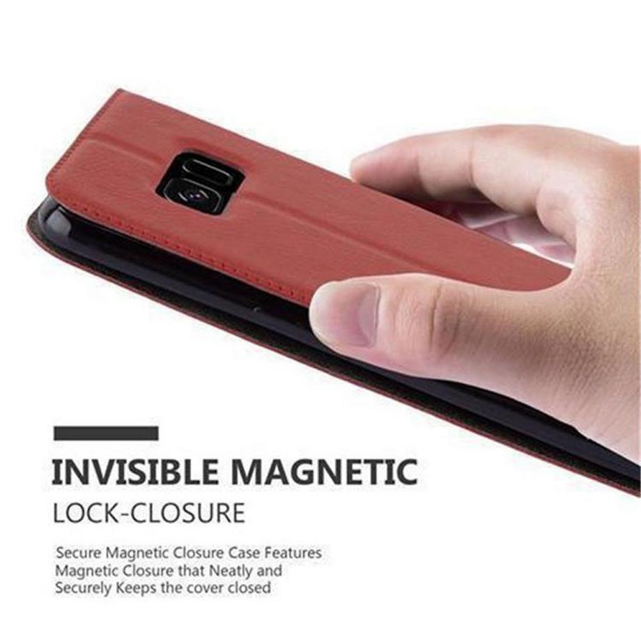 Cadorabo  Housse compatible avec Samsung Galaxy S8 - Coque de protection avec fermeture magnétique, fonction de support et 2 fenêtres de visualisation 