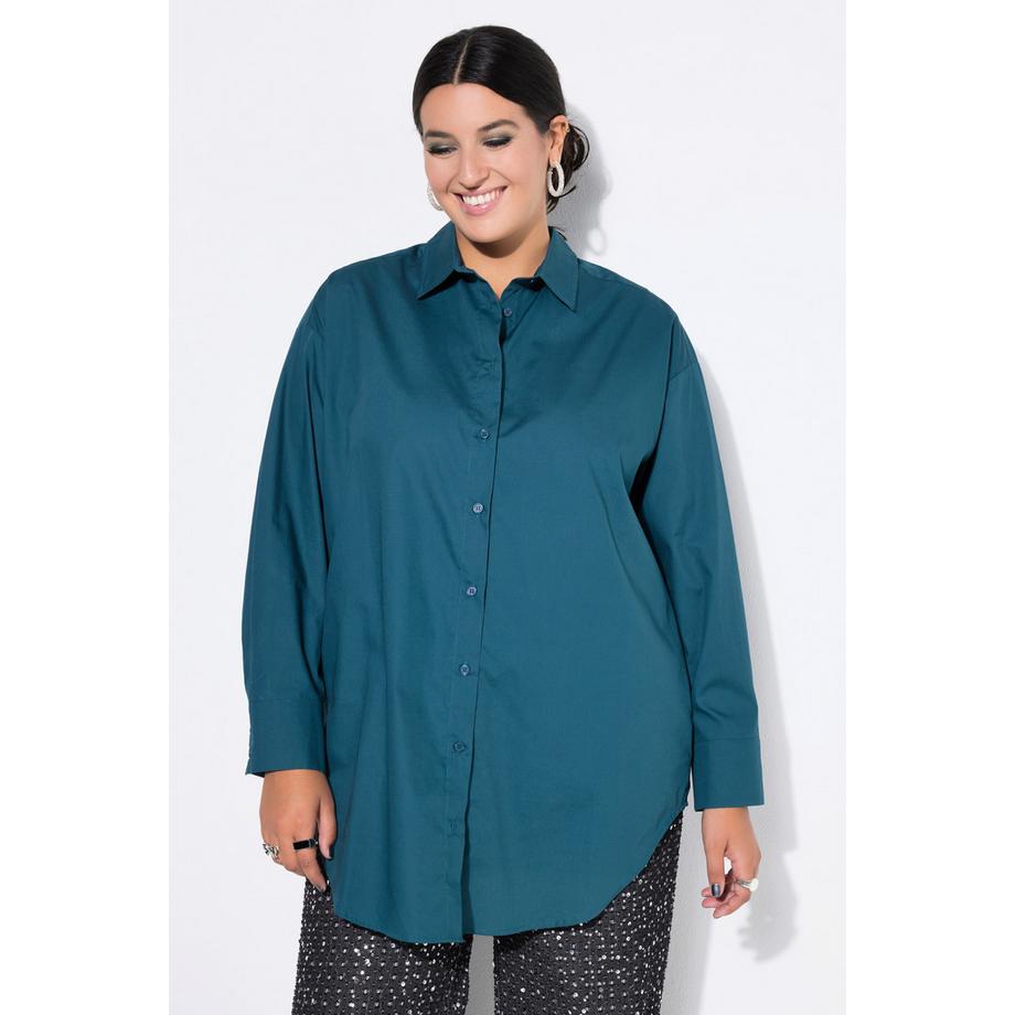 Studio Untold Blouse Oversized Manches Longues avec Patte de Boutonnage au Dos  