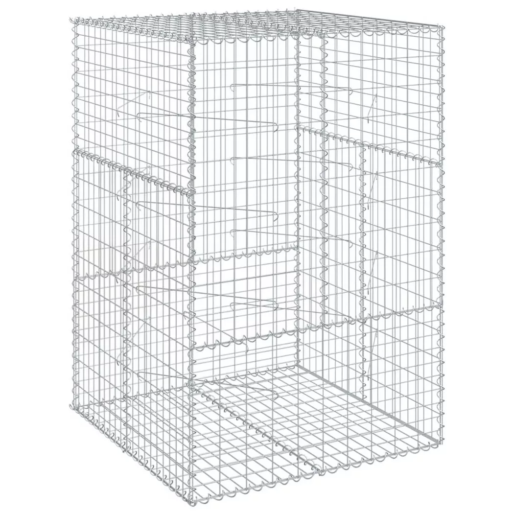 VidaXL - Panier gabion fer, One Size, Argent