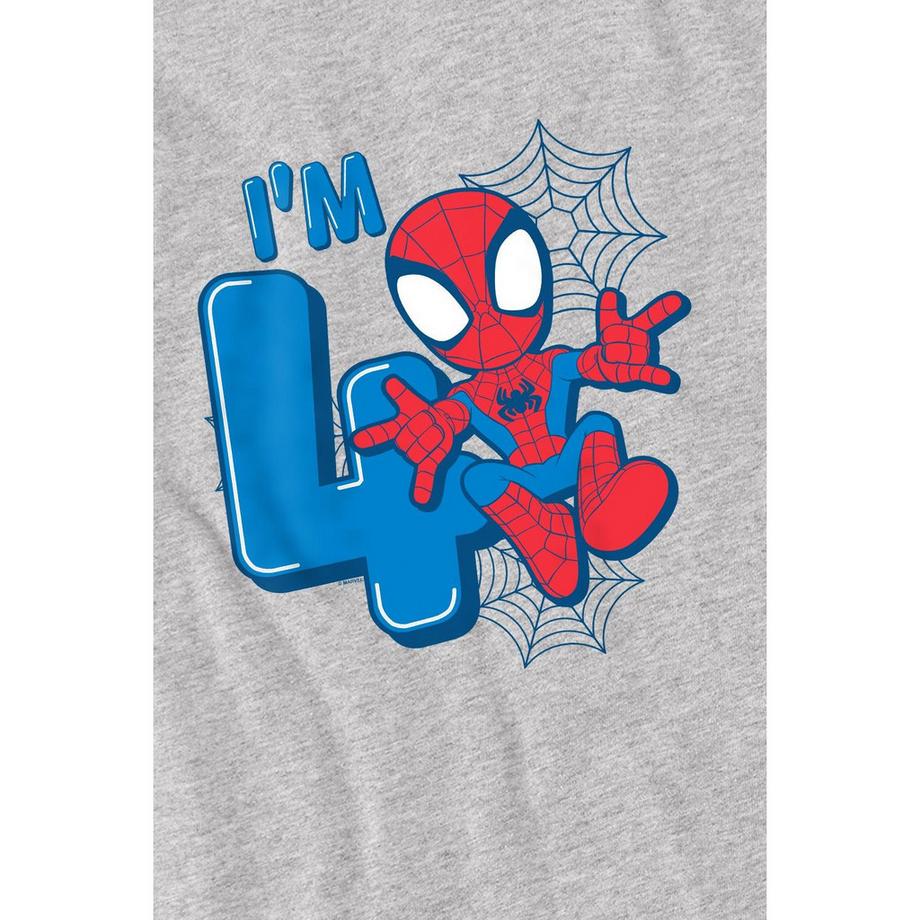 Spider-Man  Tshirt 4ème anniversaire CUTE SPIDEY Enfant 
