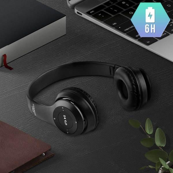 Avizar  Cuffie audio Bluetooth P47 - Nero 