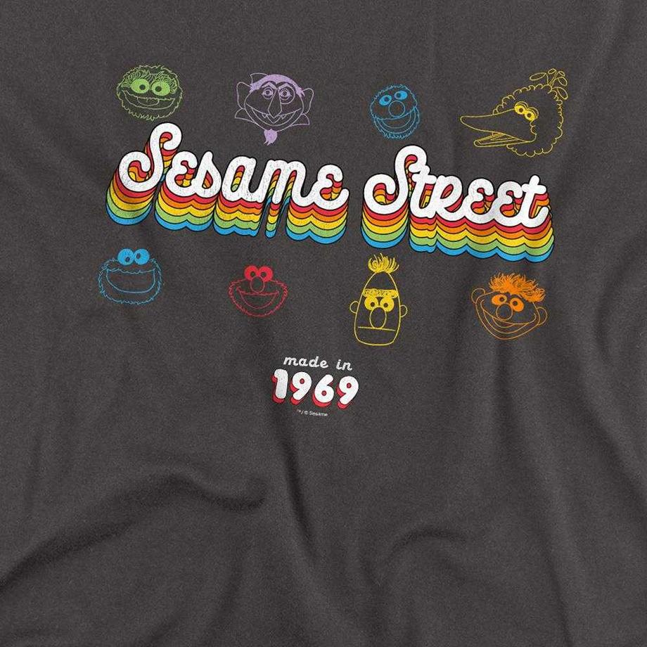 Sesame Street T-Shirt Manches Longues Made In 1969  