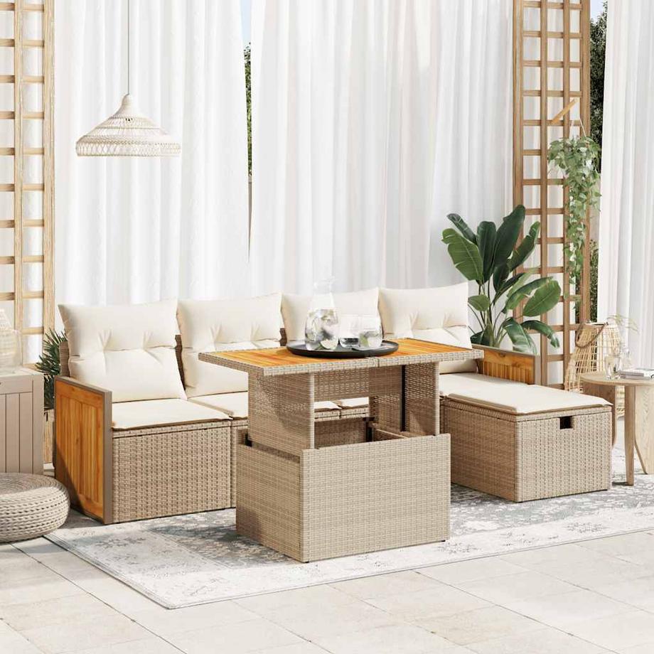 VidaXL Ensemble de canapés de jardin rotin synthétique  