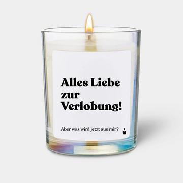 Bougie parfumée Woody Alles Liebe zur Verlobung! Aber was wird jetzt aus mir?