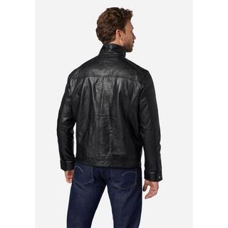 RICANO  Veste en cuir pour homme Albert - Style classique avec col montant 