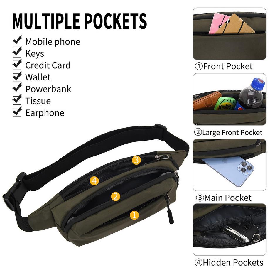 Only-bags.store Gürteltasche mit verlängertem Gürtel Moderne Umhängetasche  
