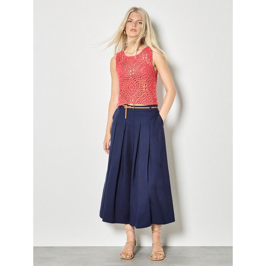 APRICOT Diamant Handstrick Crop Top  