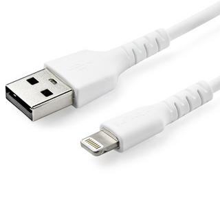 STARTECH.COM  Câble USB-A vers Lightning Blanc Robuste 1m - Câble de Charge/Synchronisation de Type A vers Lightning en Fibre Aramide - iPad/iPhone 12 - Certifié Apple MFi 