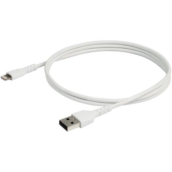 STARTECH.COM  Câble USB-A vers Lightning Blanc Robuste 1m - Câble de Charge/Synchronisation de Type A vers Lightning en Fibre Aramide - iPad/iPhone 12 - Certifié Apple MFi 