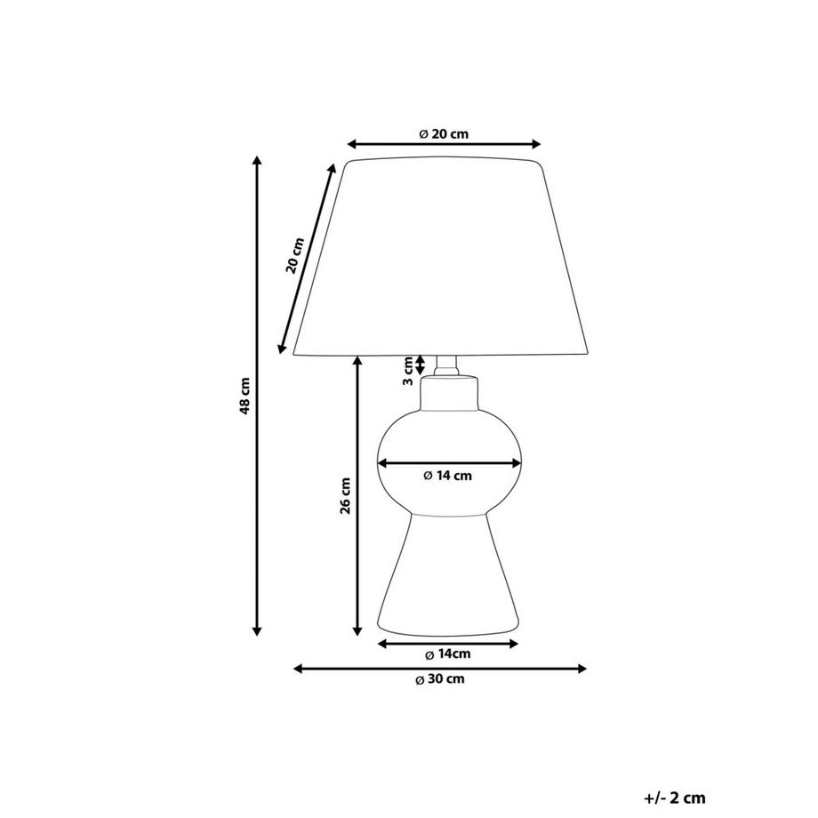 Beliani Lampe à poser en Céramique  FABILOS  