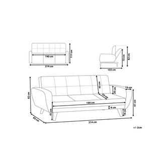 Beliani 3 Sitzer Sofa aus Polyester Klassisch FLORLI  