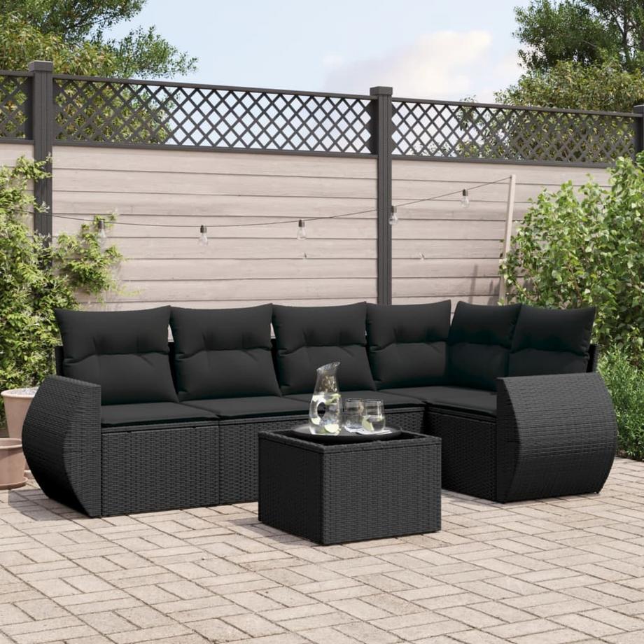 VidaXL set divano da giardino Polirattan  