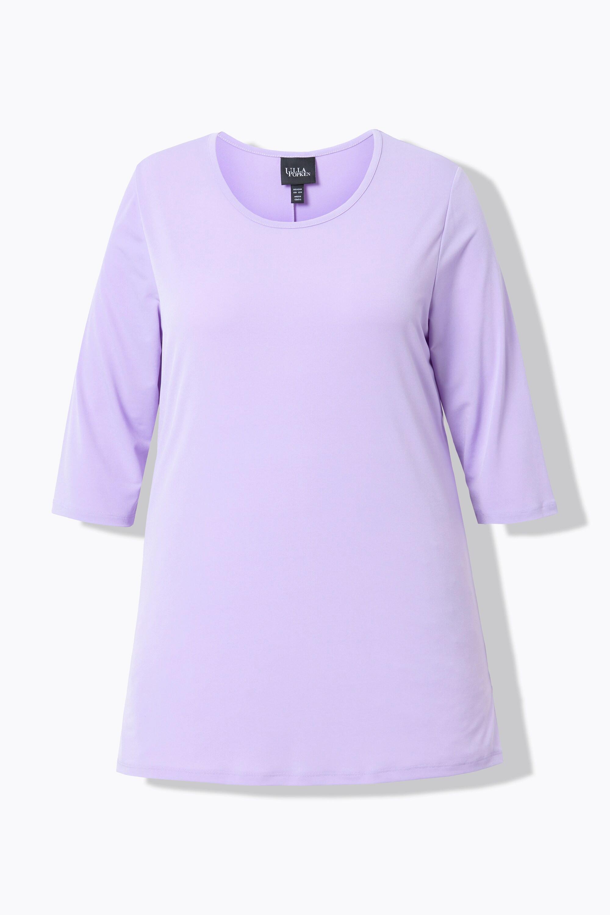 Ulla Popken  Longshirt, Ringmuster, Rundhals, 3/4-Arm 