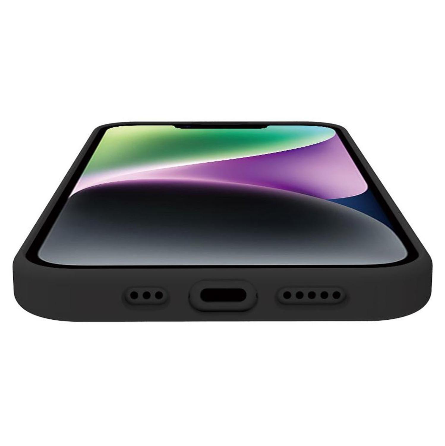 Celly  Cromomag Weiche Gummihülle MagSafe kompatibles iPhone 15 Schwarz 