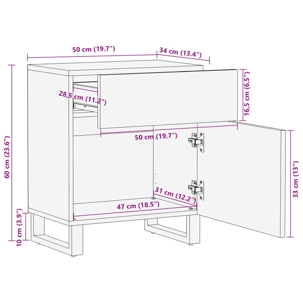 VidaXL Table de chevet bois  