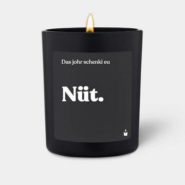 Bougie Parfumée Woody Das johr schenki eu Nüt.