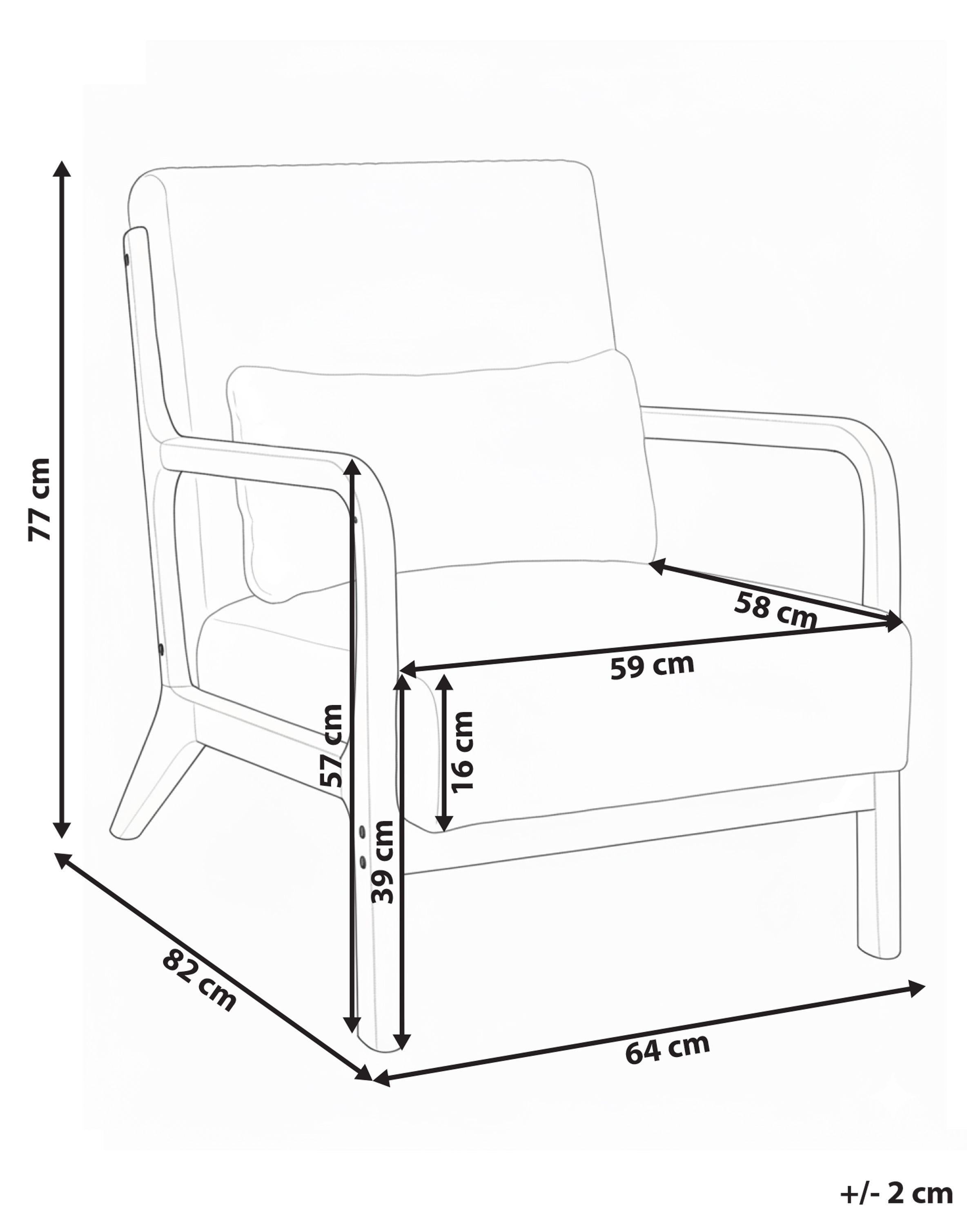 Beliani Fauteuil en Velours côtelé Rétro SORSELE  