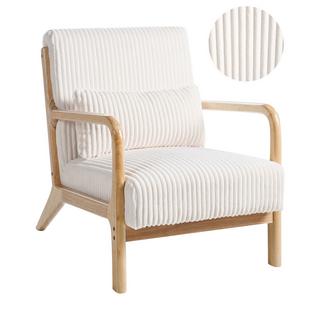 Beliani Fauteuil en Velours côtelé Rétro SORSELE  