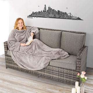 Tectake Kuscheldecke mit Ärmeln 2er-Pack  